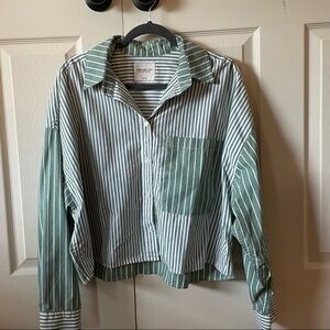 NWOT Abercrombie cropped button down